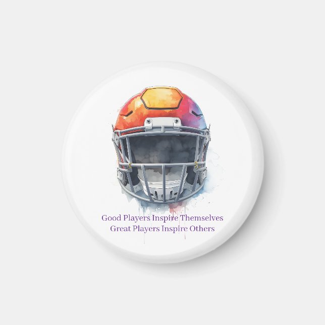 Imã Inspirational Motivational Football Helmet  (Frente)
