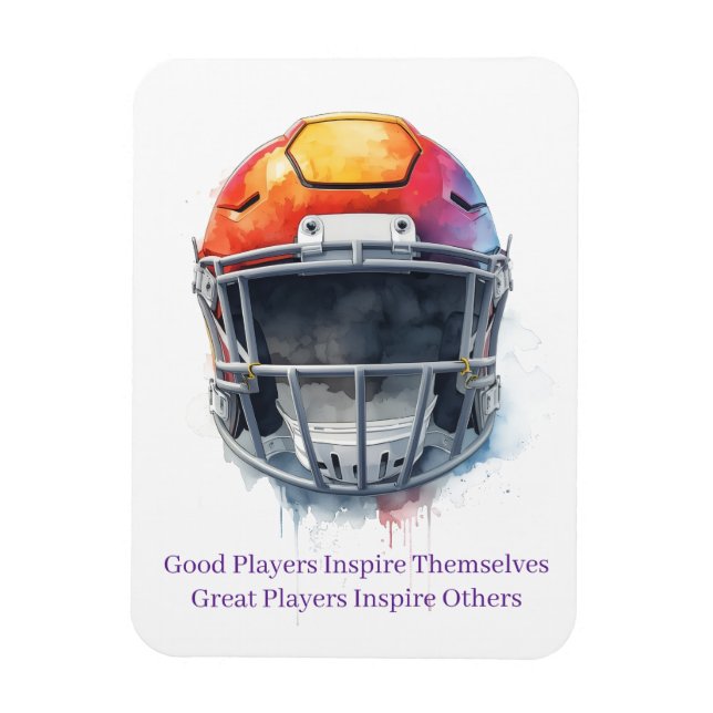 Ímã Inspirational Motivational Football Helmet  (Vertical)