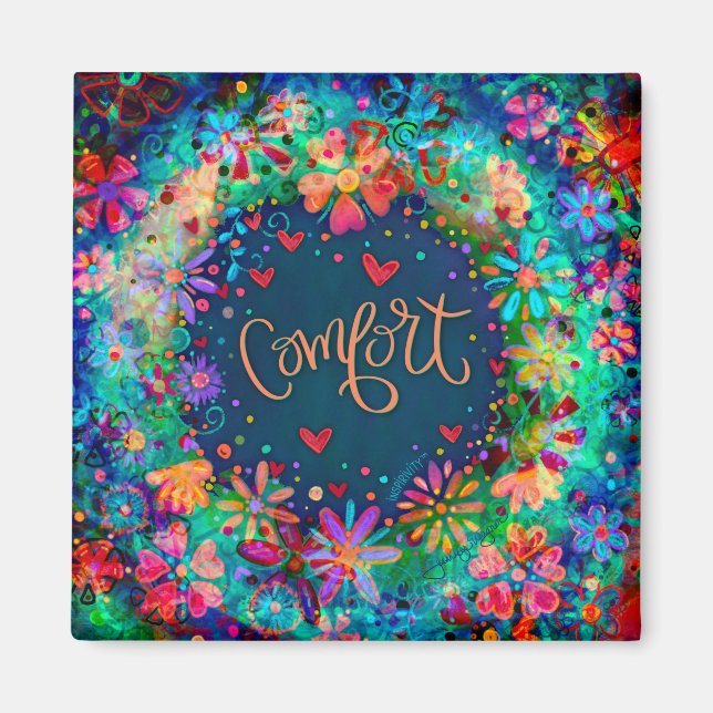 Imã Inspirivência Moderna Floral Bonito De Conforto (Frente)