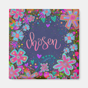 Imã Inspirivência Moderna Floral Bonito escolhida