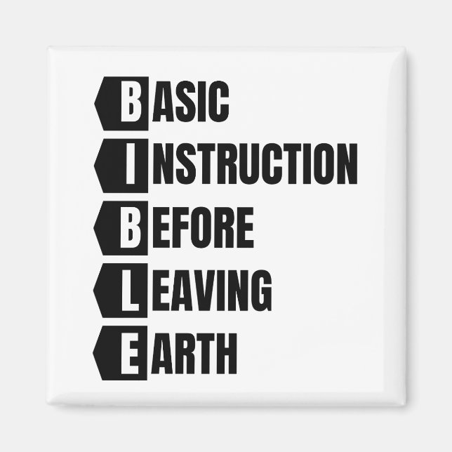 Imã Instrução básica antes de deixar a BÍBLIA da Terra (Frente)