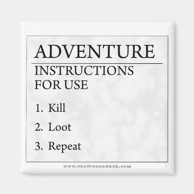 Imã Instruções do Adventure (Frente)