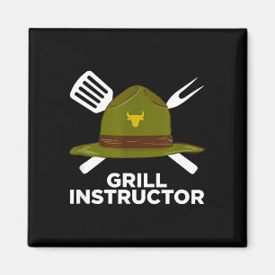Imã Instrutor de churrasco engraçado pitmaster de chur