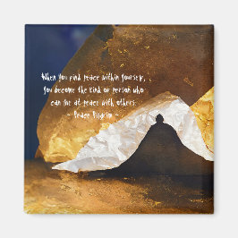 Imã Instrutor de Meditação de Yoga Dourada Preta Reiki