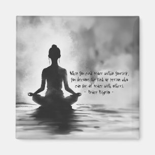 Imã Instrutor de Meditação de Yoga Pose de Lótus Pintu