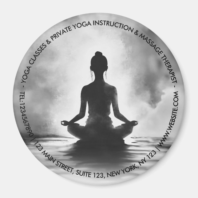Imã Instrutor de Meditação de Yoga Pose do Lótus Pintu (Frente)