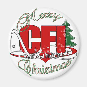 Imã Instrutor de Voo Certificado CFI CHRISTMAS