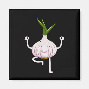 Imã Instrutor de Yoga Fitness Amante de Alho Vegetal L