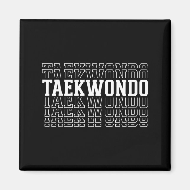 Imã Instrutor Treinador de Taekwondo Texto Engraçado C (Frente)