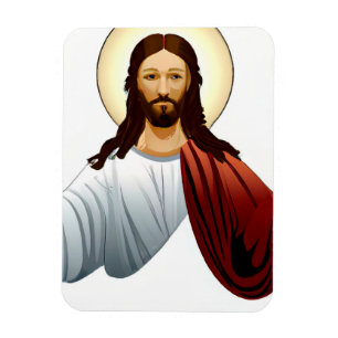 Ímã Inteligência Artificial Arte de Jesus com Saída de