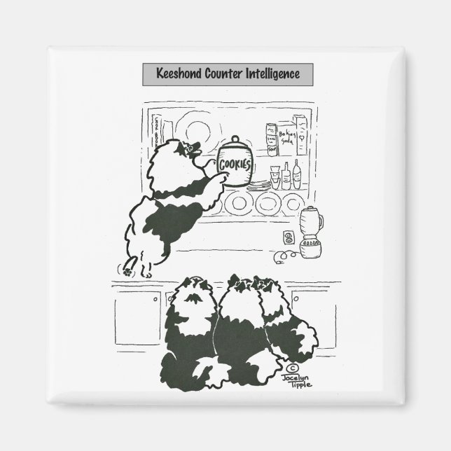 Imã Inteligência de Contadores de Keeshond (Frente)