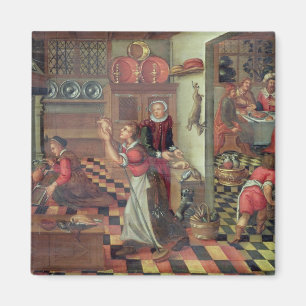 Imã Interior da cozinha, a ceia em Emmaus