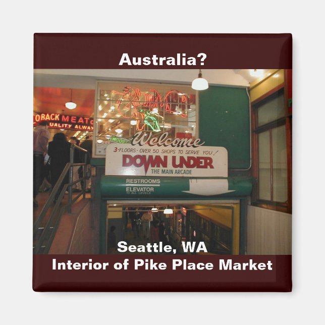 Imã Interior de Pike Place Market Seattle, Washington (Frente)