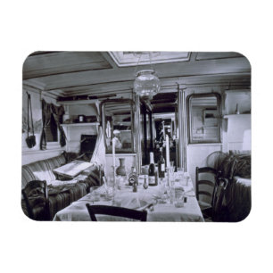 Ímã Interior de um barco de Nile (foto do b&w)