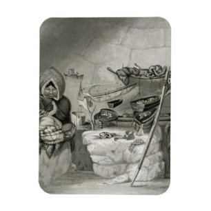 Ímã Interior de uma cabana Eskimo da neve, ilha 1822