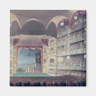 Imã Interior do teatro da pista de Drury, 1808