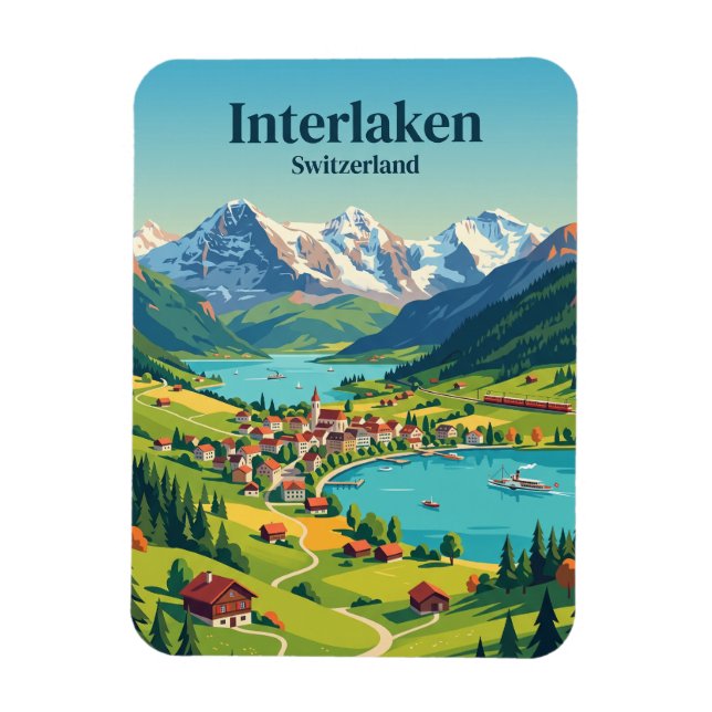 Ímã Interlaken Suíça (Vertical)