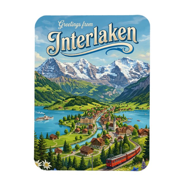 Ímã Interlaken Suíça (Vertical)