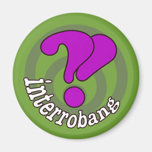 Imã Interrobang Pop Art Magnet - Verde