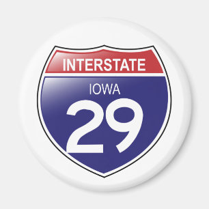 Imã Interstate 29 Iowa Magnet