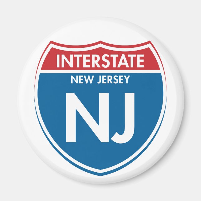 Imã Interstate New Jersey NJ (Frente)