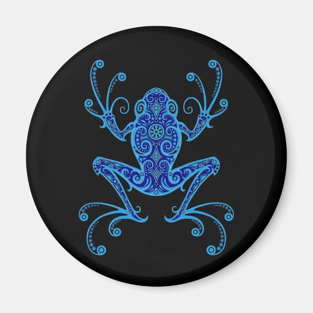 Imã Intrair Sapo de Árvore Azul e Preta (Frente)