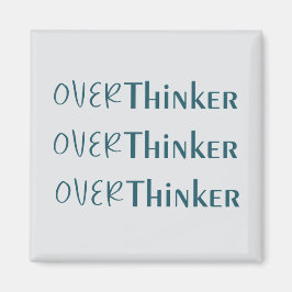 Imã Introspective Bold Black and Blue Quote Art