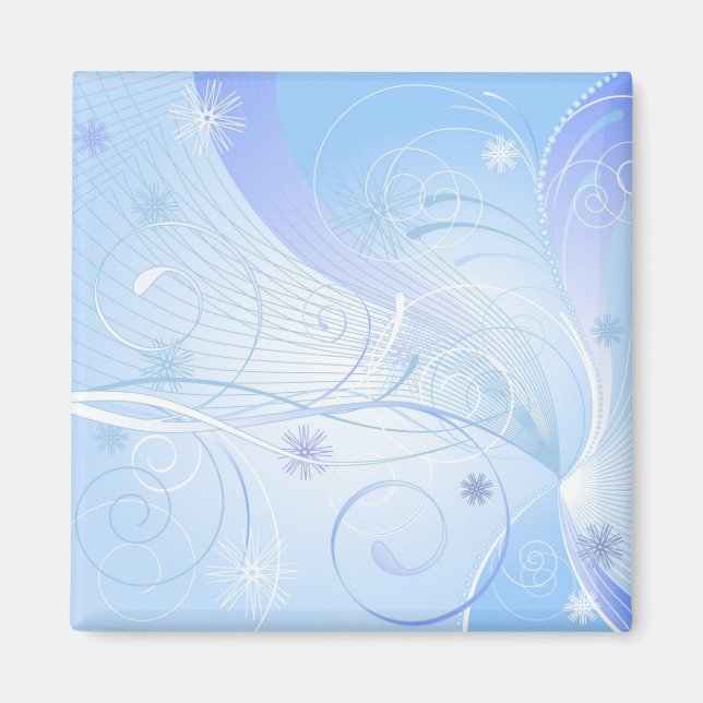 Imã inverno azul (Frente)