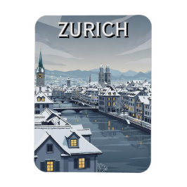 Ímã Inverno em Zurique Suíça Viagem