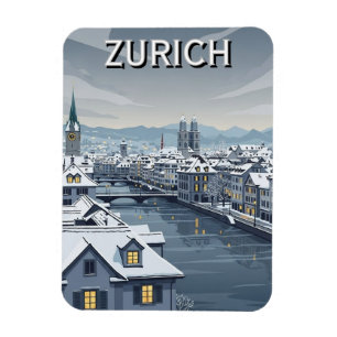 Ímã Inverno em Zurique Suíça Viagem