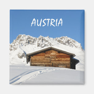 Imã Inverno na Áustria nos Alpes em Lech Souvenir