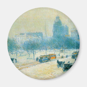 Imã Inverno na Union Square por Frederick Childe Hassa