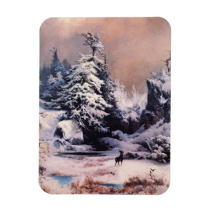 Ímã Inverno nas Montanhas Rochosas (por Thomas Moran)