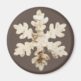 Imã Inverno Russo Floco de neve Birchwood castanho