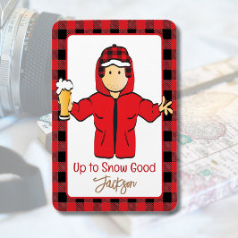 Ímã Inverno Snow Alaskan Farejado dizendo para ele