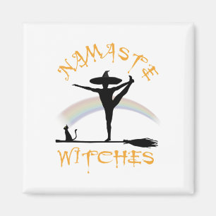 Imã Ioga de Halloween Orgulho Lgbt - Namaste Bruxas _1