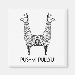 Imã Ioga engraçado de alpaca estilo Pushmi-pullyu