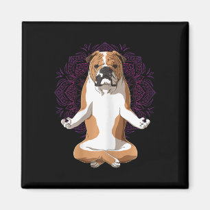 Imã Ioga Feminino Cachorro Bulldog Inglês