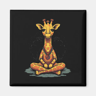 Imã Ioga Girafa Meditação Mindfulness Zen Namaste