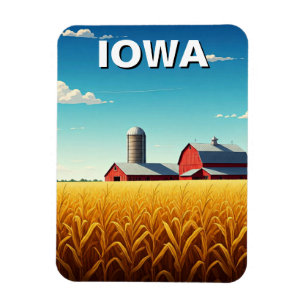 Ímã Iowa Cornfield Red Barn