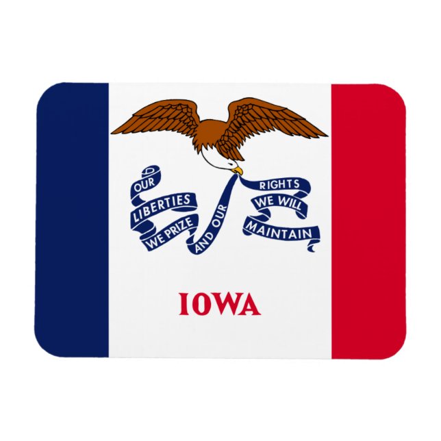 Ímã Iowa Flag (Horizontal)