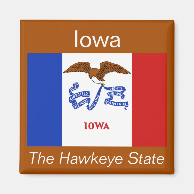 Imã Iowa Flag Magnet (Frente)