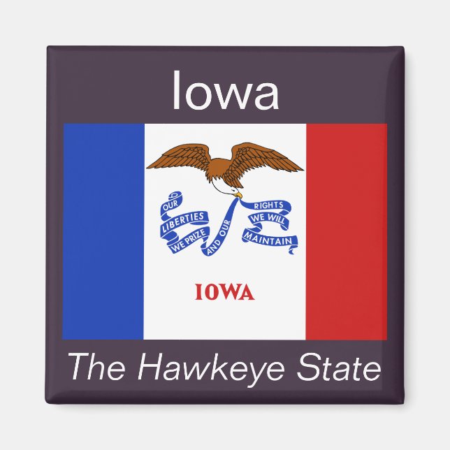 Imã Iowa Flag Magnet (Frente)