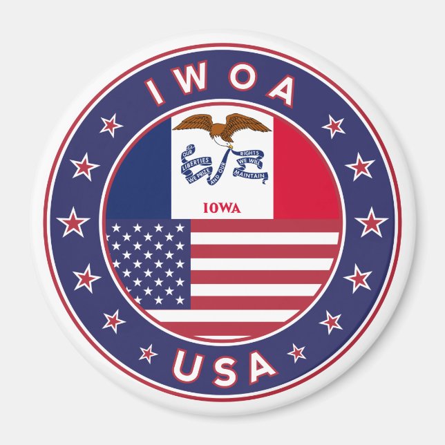 Imã Iowa, Iowa sticker, saco, relógio (Frente)
