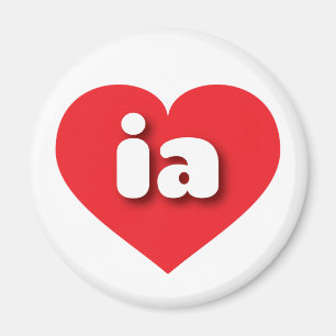 Imã Iowa Red Heart - Eu amo ia