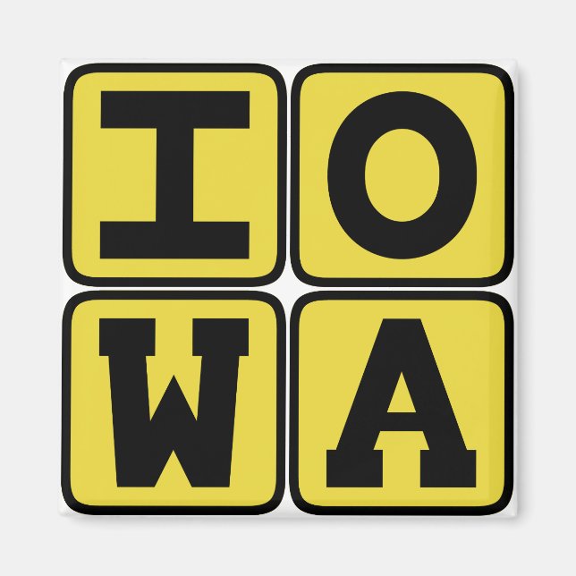 Imã IOWA State Iowan Hawkeye Des Moines Cedar Rapids (Frente)