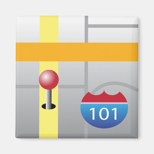 Imã iPhone App Magnet - Mapas (Frente)