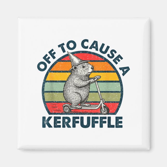 Imã Ir Para Causar Uma Confusão Funny Groundhog Riding (Frente)