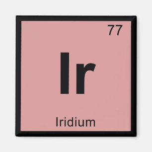 Imã Ir - Símbolo da Tabela Periódica Química do Irídio