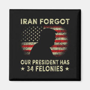 Imã Irã esqueceu que o presidente tem 34 crimes flag v